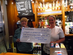 Cheque for £351.90 was raised for Bramley War Memorial on Armed Forces Weekend 2015.