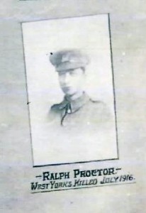 Lance Corporal Ralph Victor Proctor.