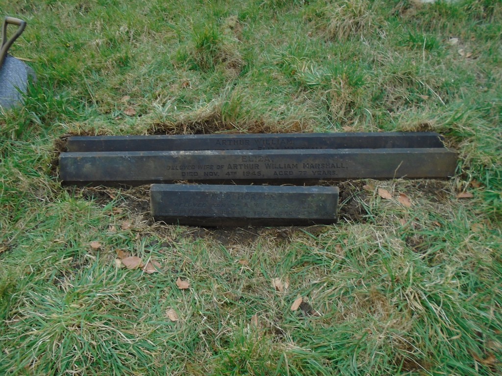 Marshall Grave after unearthing and clearing