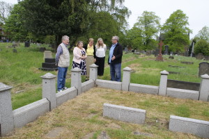 The Lord Mayor of Leeds, Cllr Jane Dowson visiting Bramley Baptist Churchyard, 9th May 2018.